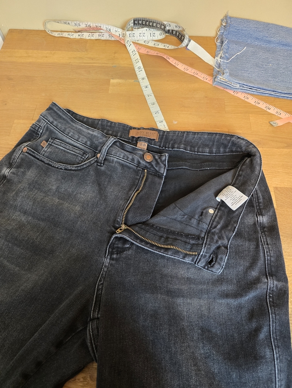 Judy Blue High Waist Tummy Control Black Bootcut Denim Jeans 88787 18W - Picture 9 of 15